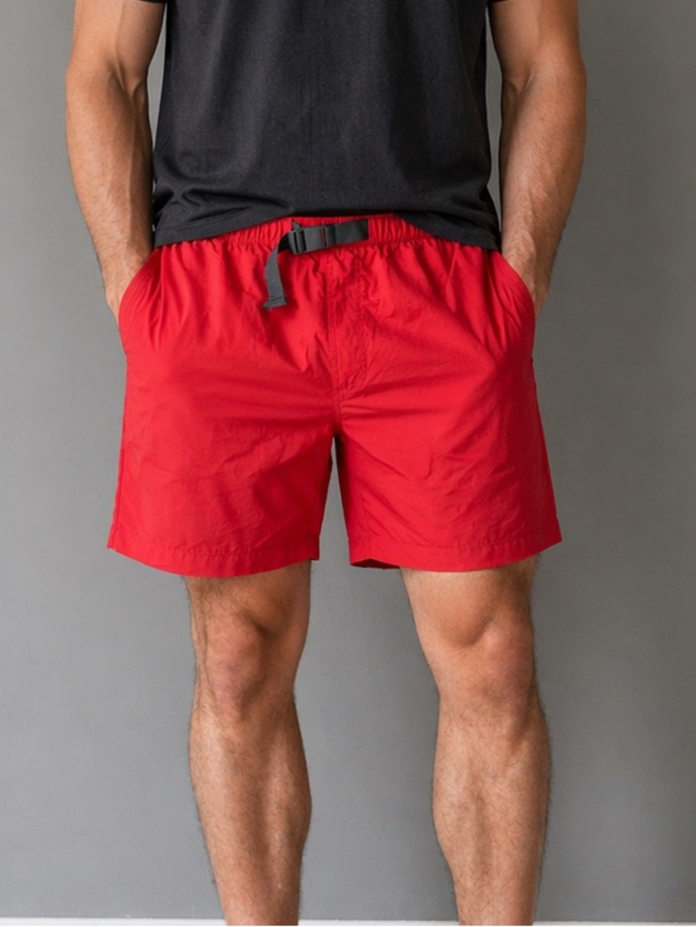 Columbia Omni-Shade Red Swim Trunks Shorts XXL Mesh Lined Adjustable Belt